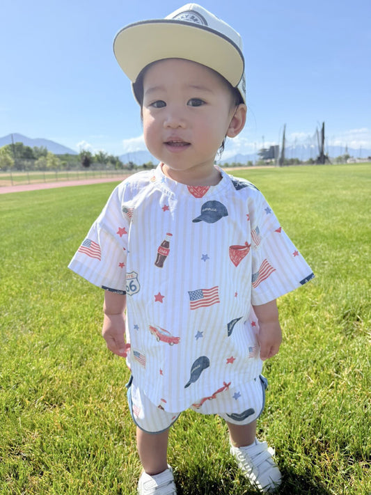 Cotton Tee & Shorts | Vintage America