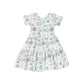 Bamboo Short Sleeve Twirl Dress | Sea Life