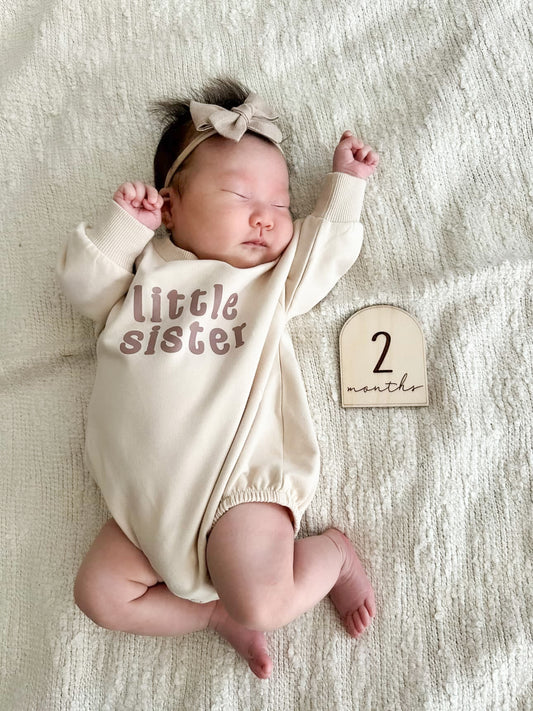Everyday Sweatshirt Romper | Little Sister