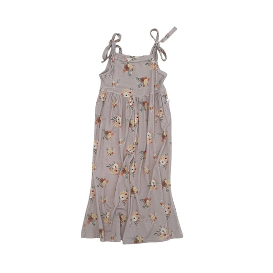 Bamboo Tie Shoulder Jumpsuit | Mauve Floral
