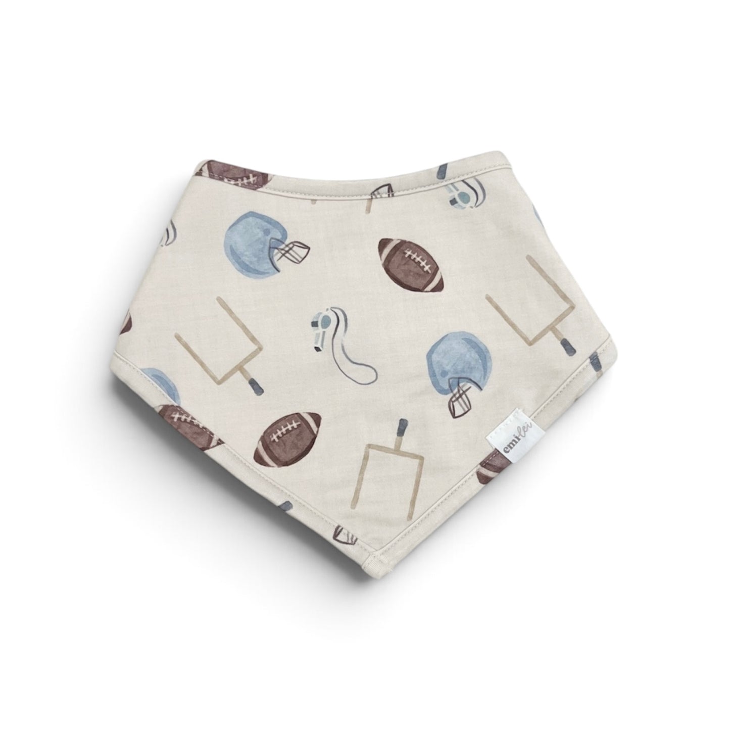 Bamboo Bib | Football (Blue)