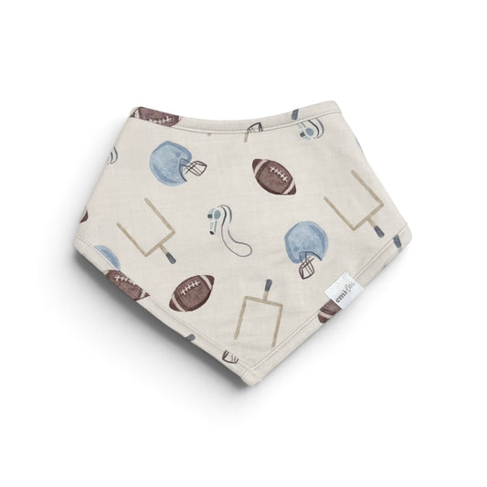 Bamboo Bib | Football (Blue)