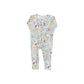 Ribbed Bamboo Convertible Footie Romper | Lemon Floral