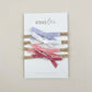 Velvet Hair Bow Headbands - Set of 4 (Lavender/Pink)