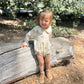 Linen Ruffle Romper | Fall Floral