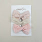 Bow Headbands & Clips | Set of 3 - Vintage Blush/Ivory Lace