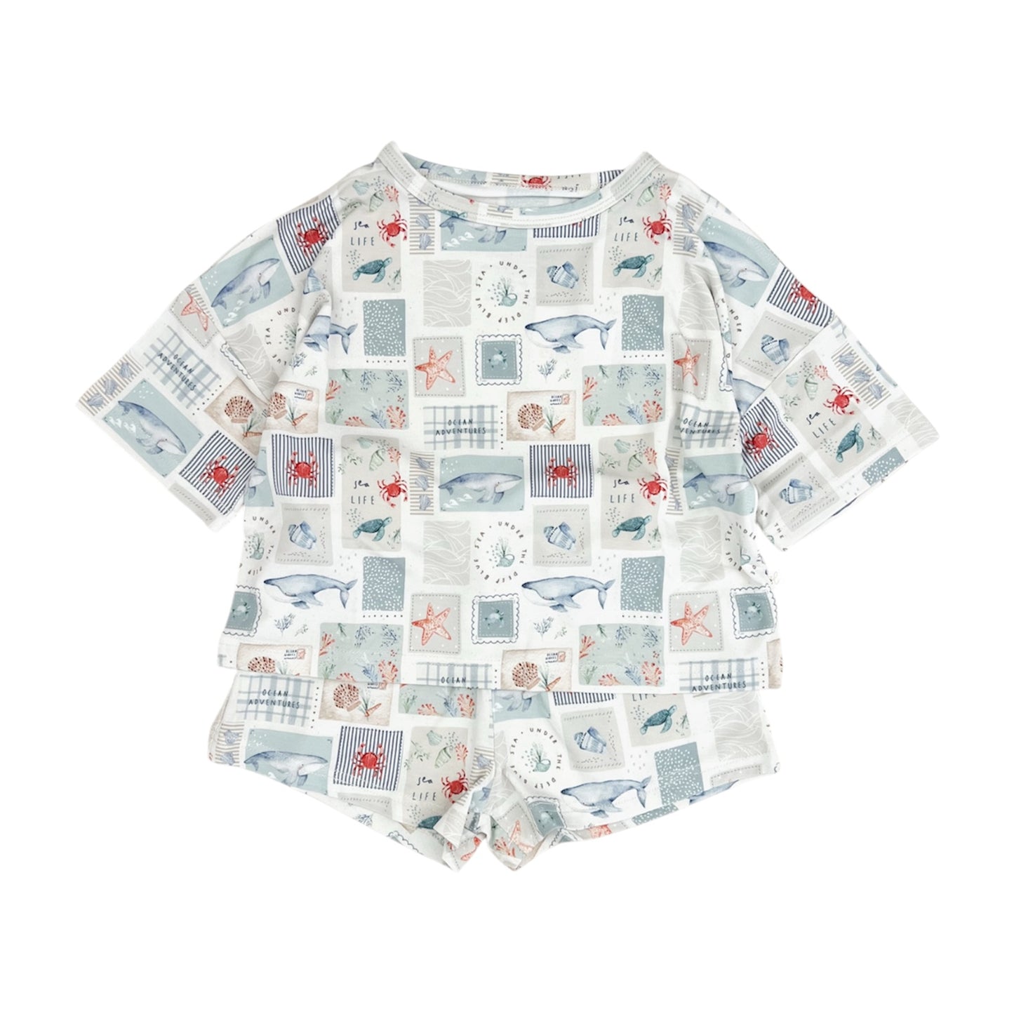 Bamboo Boxy Tee & Short Set | Sea Life