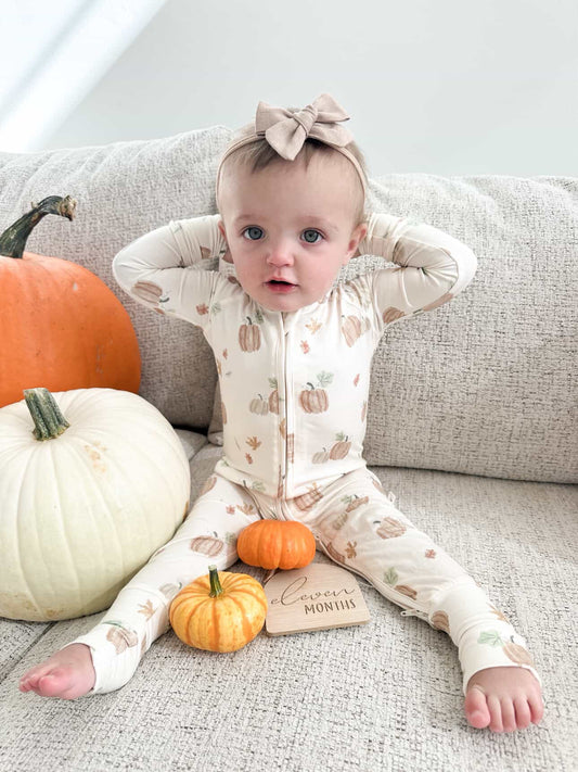 Bamboo Convertible Footie Romper | Pumpkin