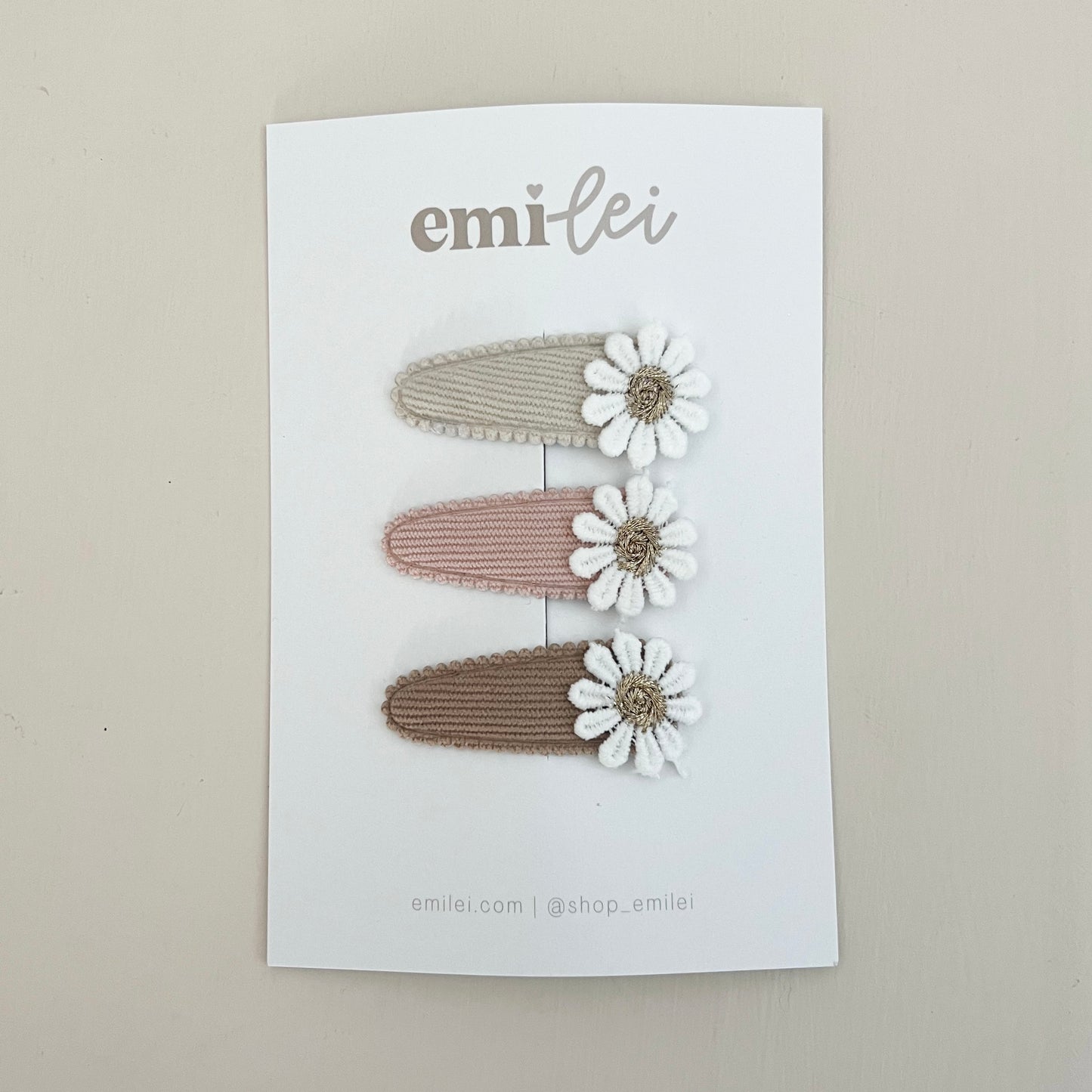 Daisy Hair Clips - Set of 3