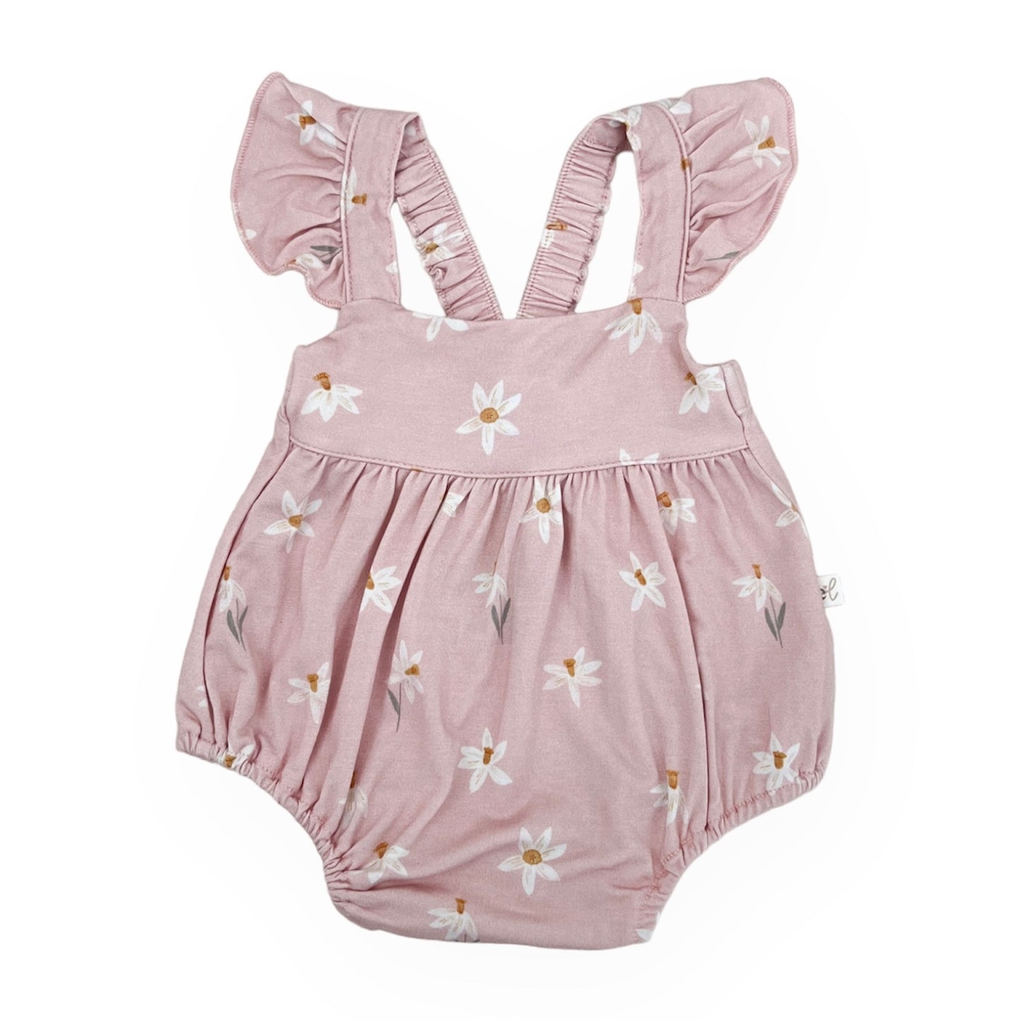 Bamboo Flutter Sleeve Bubble Romper | Daffodil