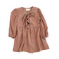 Linen Tie Bow Dress | Terracotta