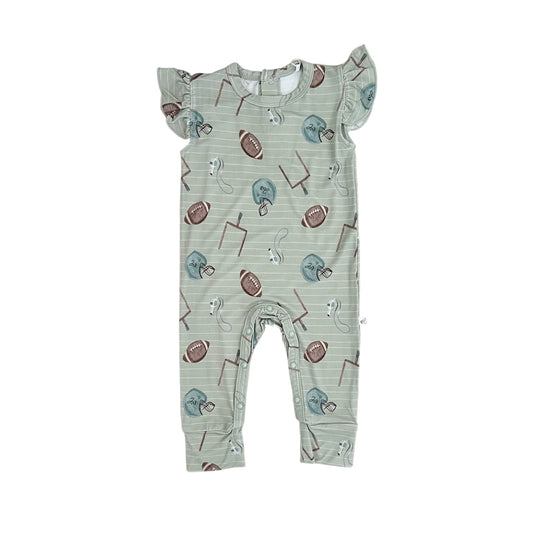Bamboo Ruffle Sleeve Romper | Touchdown