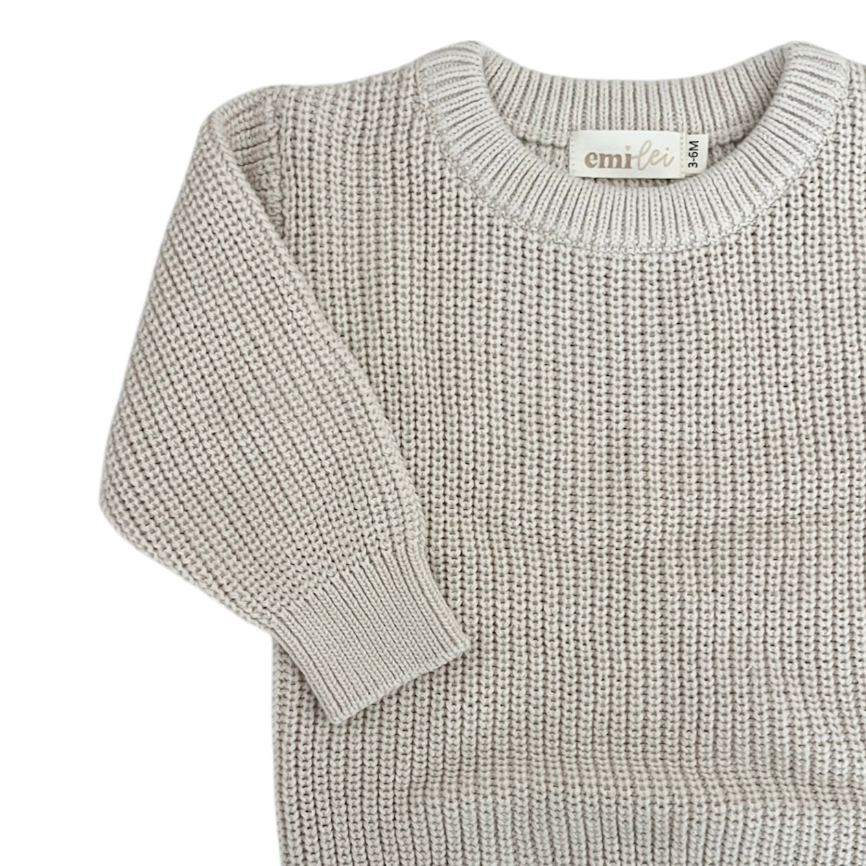 Chunky Knit Sweater Romper | Oatmeal