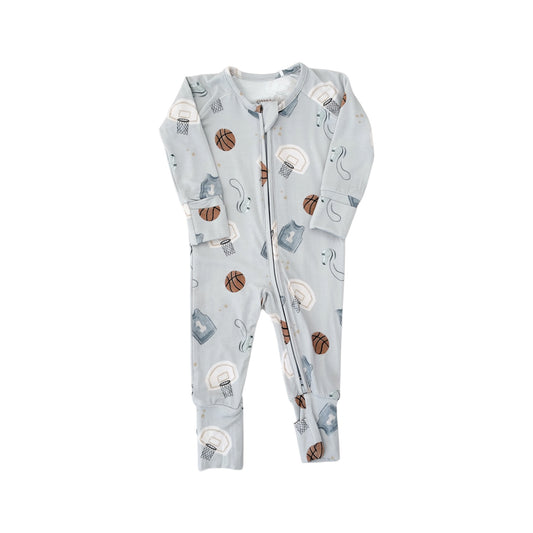 Bamboo Convertible Footie Romper | Baskeball