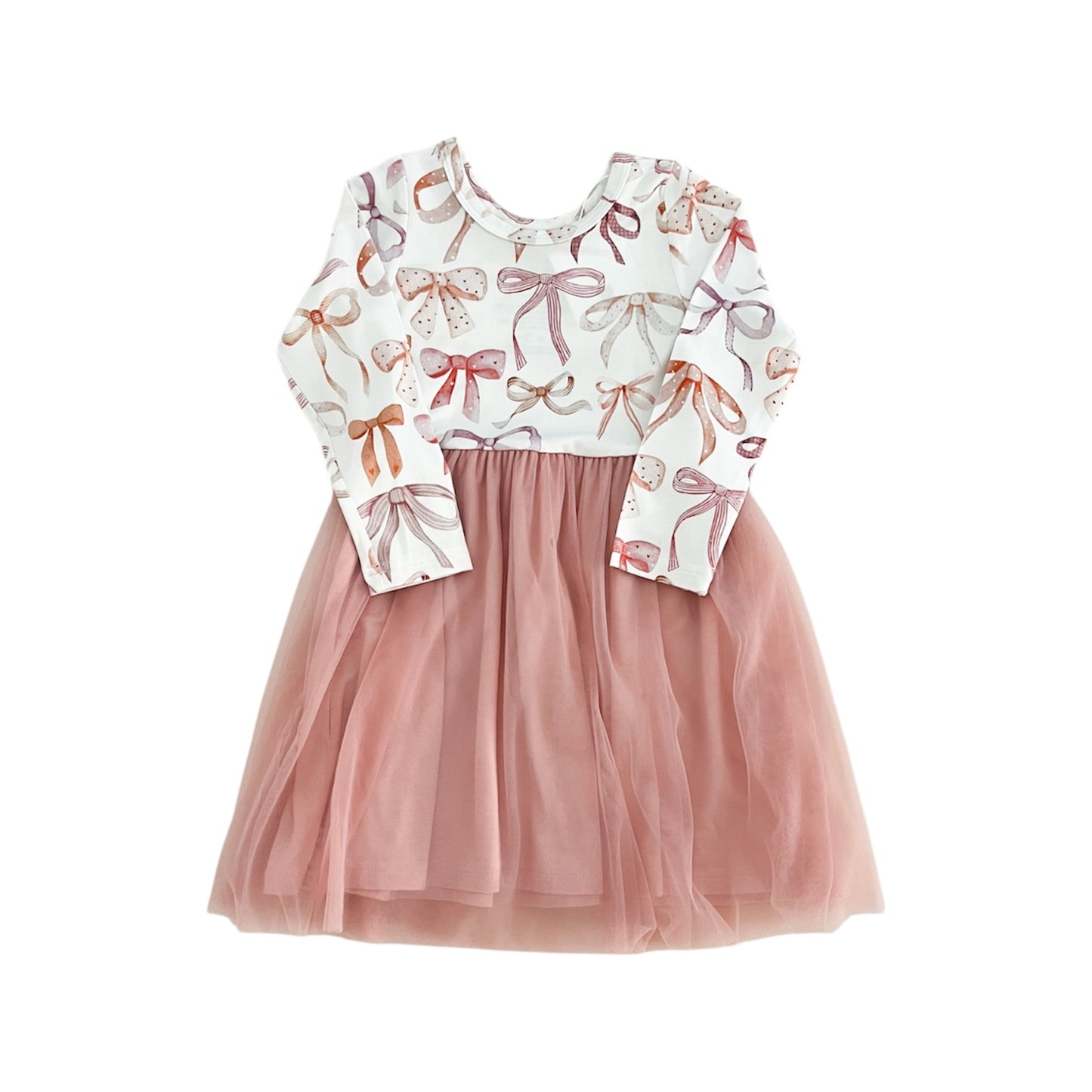 Bamboo Long Sleeve Tulle Dress | Bows