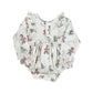 Bamboo Long Sleeve Ruffle Bubble Romper | Gingerbread