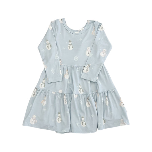 Bamboo Long Sleeve Twirl Dress | Snowman