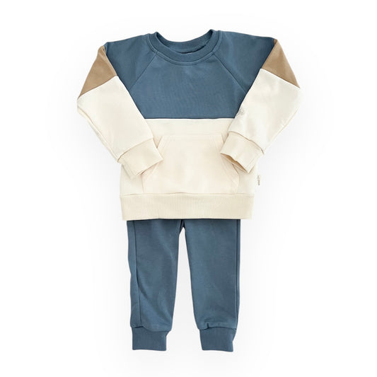 Crewneck Sweatshirt & Jogger Set | Ocean Color Block