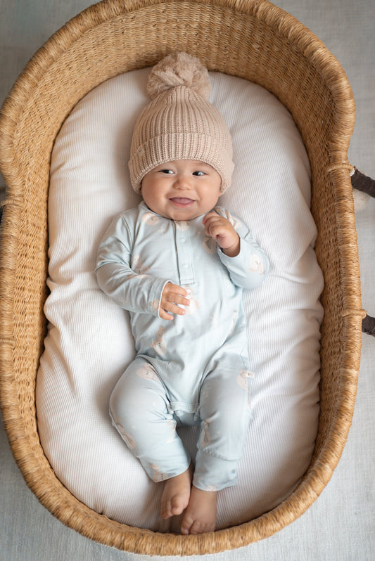Bamboo Long Sleeve Romper | Snowman