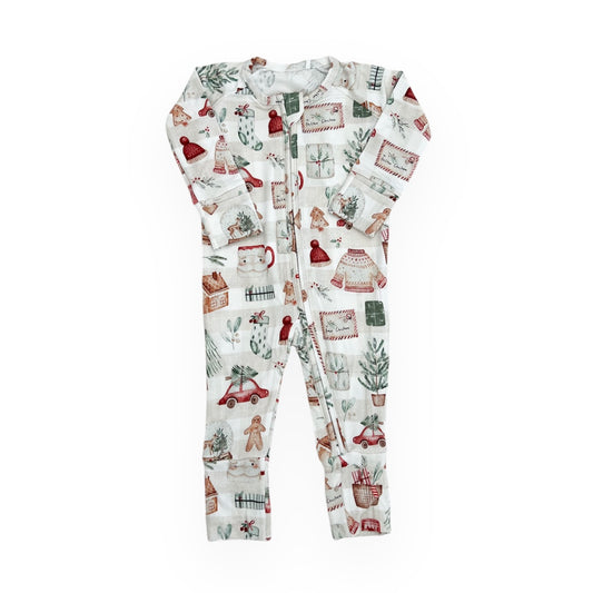 Bamboo Convertible Footie Romper | Christmas