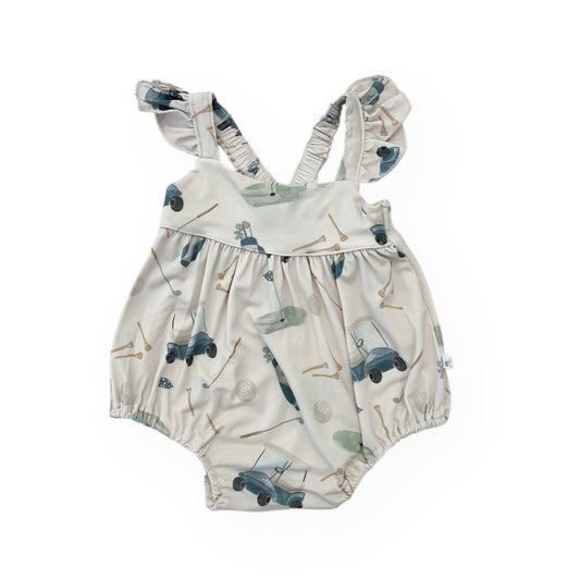 Bamboo Flutter Sleeve Bubble Romper | Golf