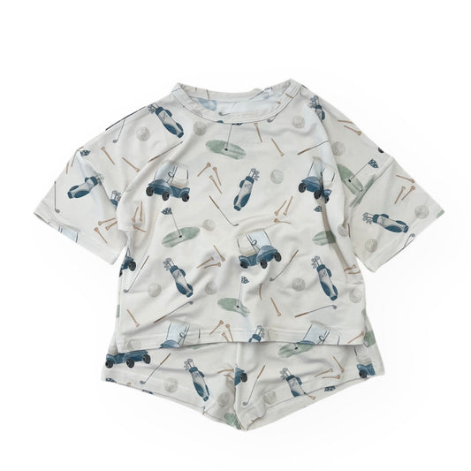 Bamboo Boxy Tee & Short Set | Golf
