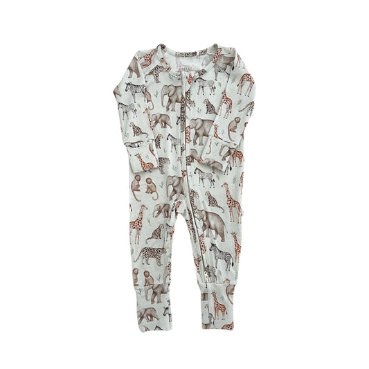 Bamboo Convertible Footie Romper | Safari Friends