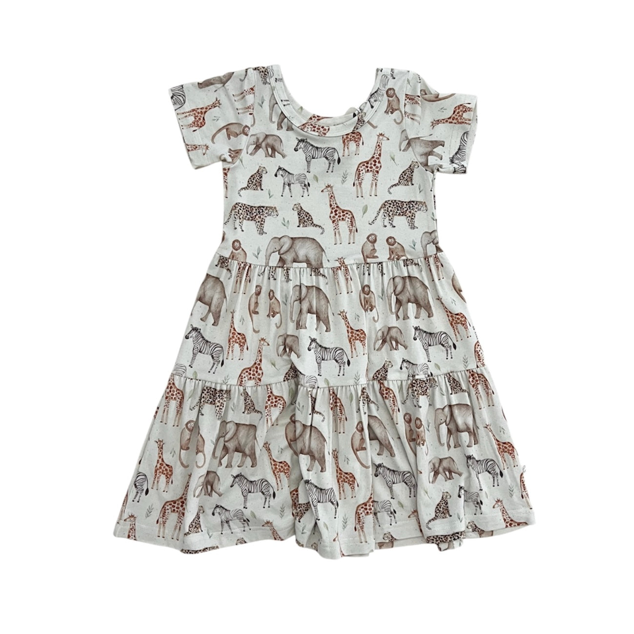 Bamboo Short Sleeve Twirl Dress | Safari Friends