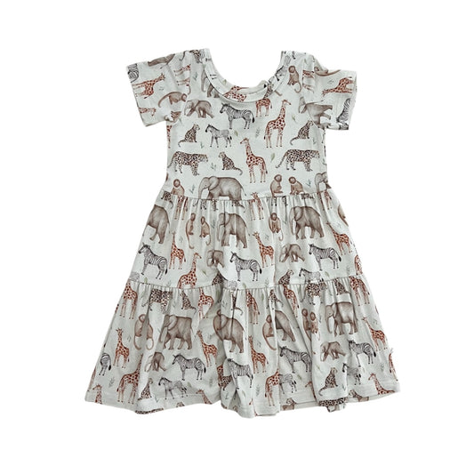 Bamboo Short Sleeve Twirl Dress | Safari Friends