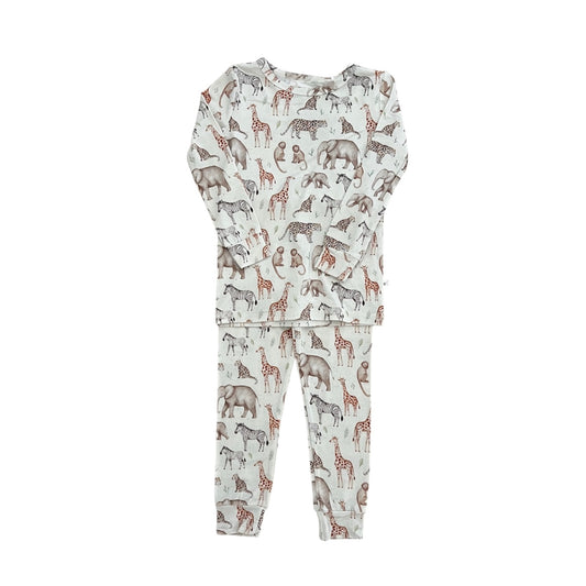 Bamboo Two Piece Toddler Set | Safari Friends