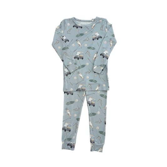 Bamboo Two Piece Toddler Set | Dusty Blue Golf