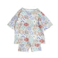 Organic Cotton Boxy Tee & Bike Short Set | Patch Floral