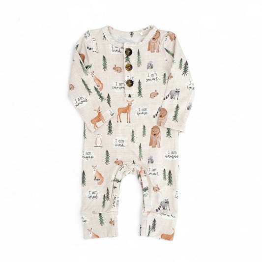 Bamboo Long Sleeve Romper | Woodland Affirmations