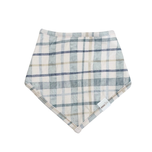 Bamboo Bib | Teal Plaid