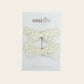 Pigtail Bow Clips - Dainty Ivory Lace