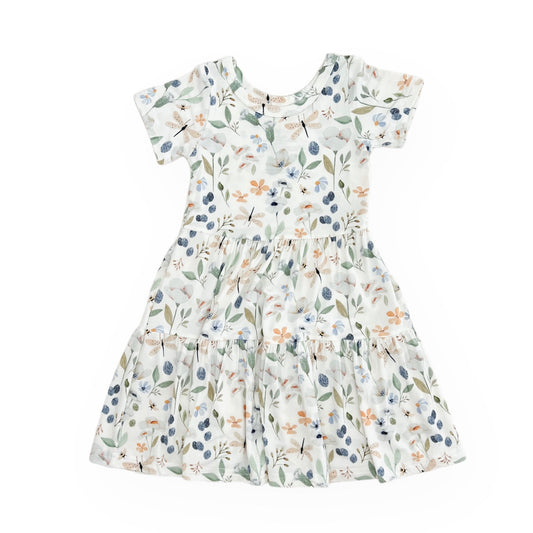 Bamboo Short Sleeve Twirl Dress | Dragonfly Floral